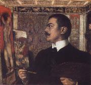 Franz von Stuck, Self-Portrait at the Easel